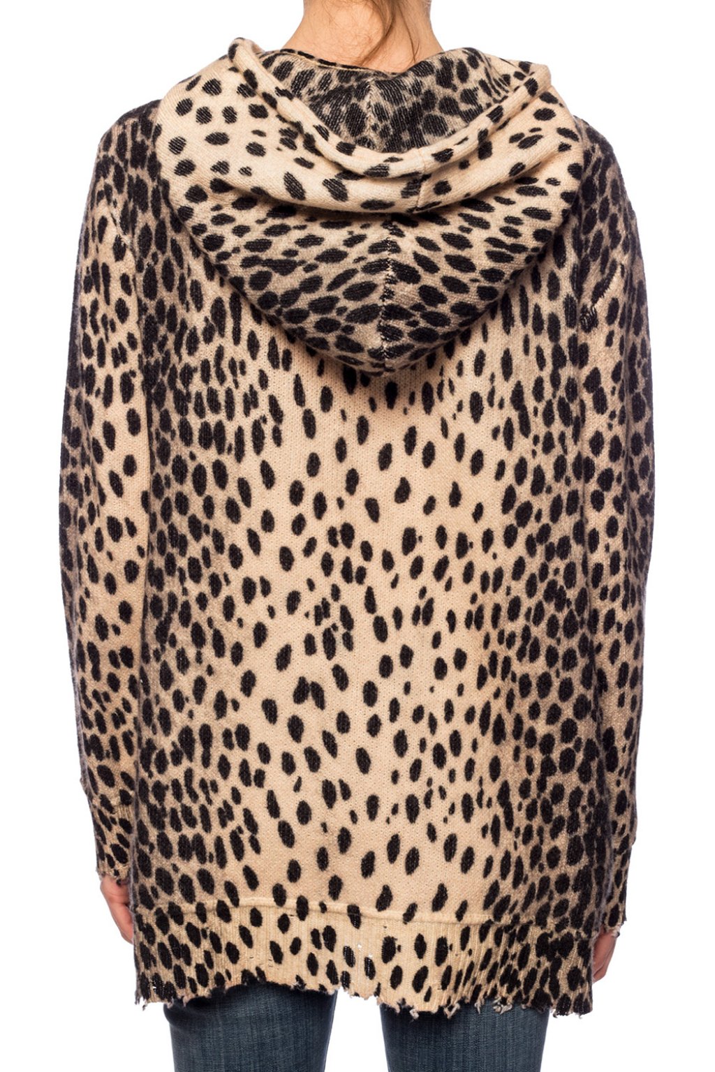 Beige Hooded sweatshirt with leopard print R13 Vitkac France